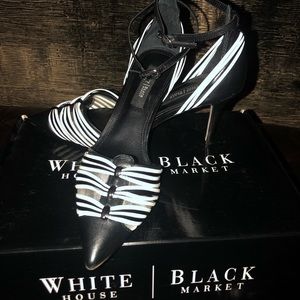 WHBM- Hayden- Black/White Heels- 7.5